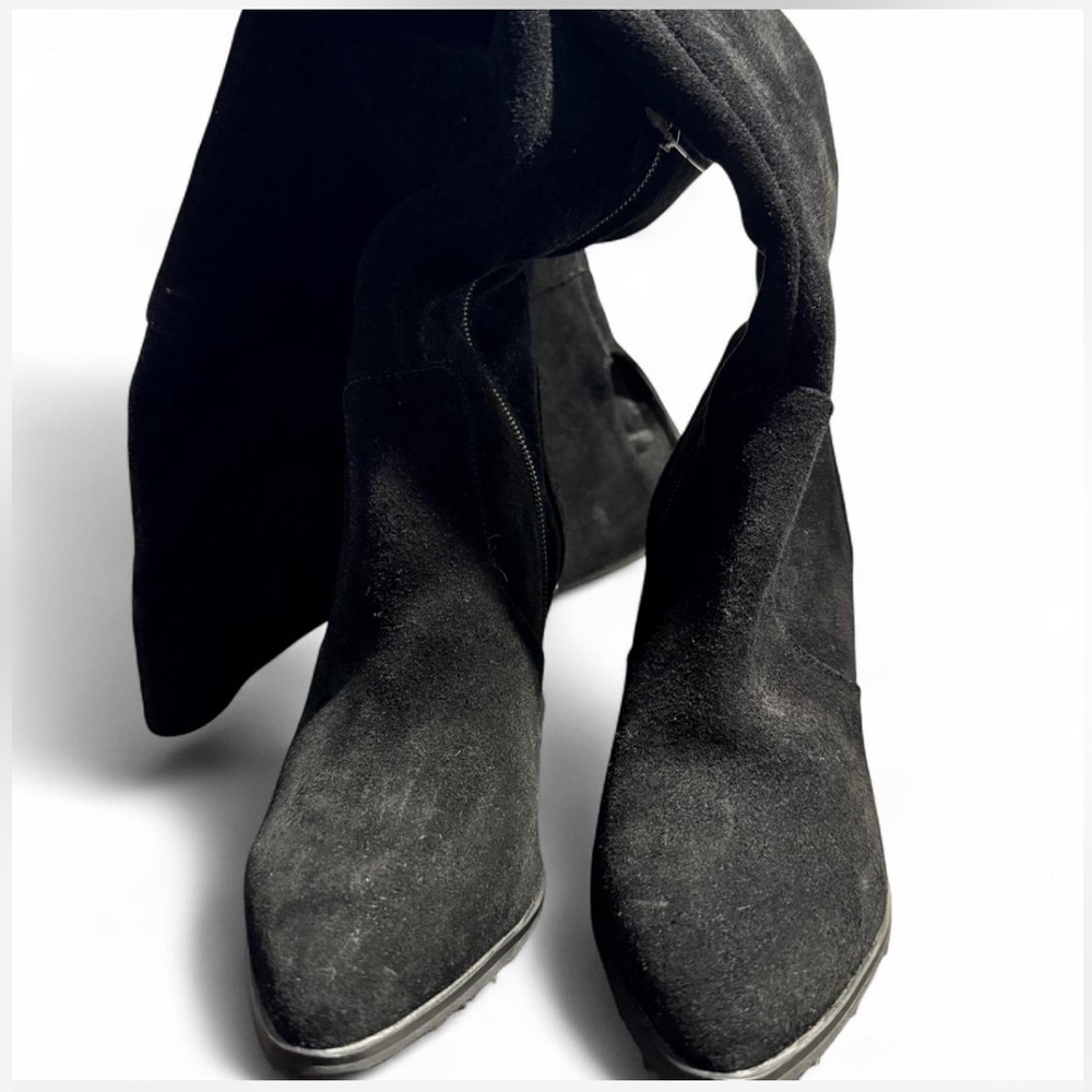 NWOB Blondo Tatum Waterproof Over-the-Knee Boot Black Suede Size 6.5